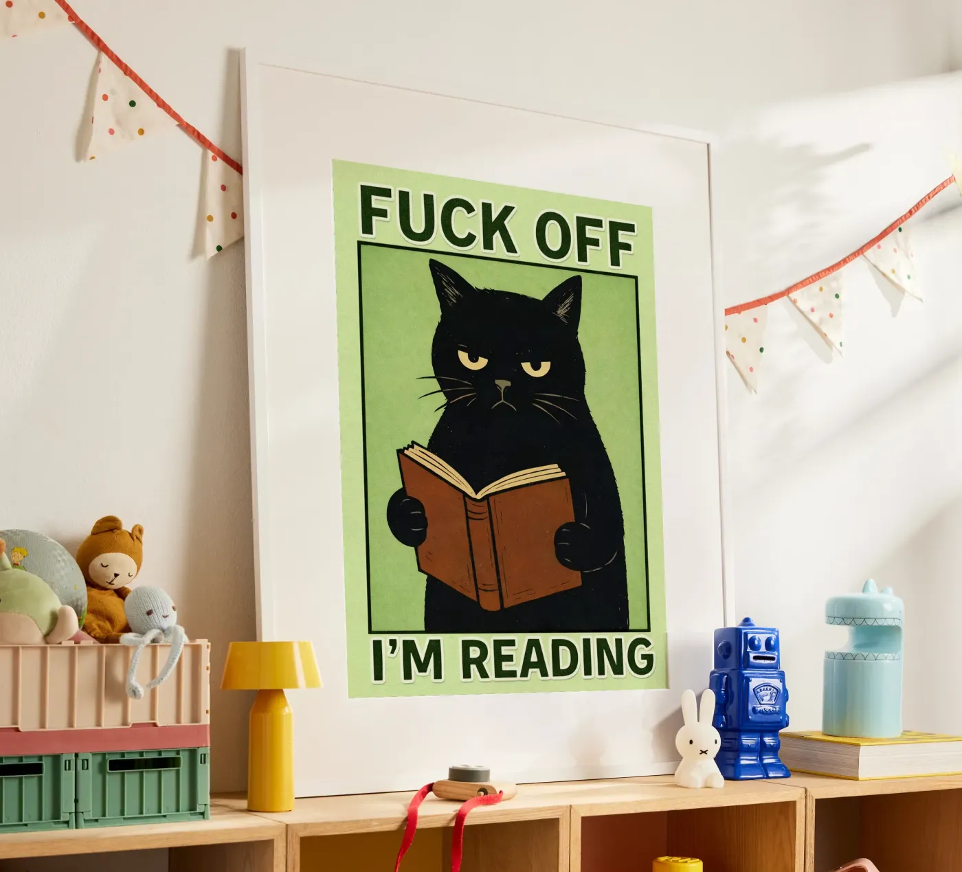 im reading cat Poster von pasadenan