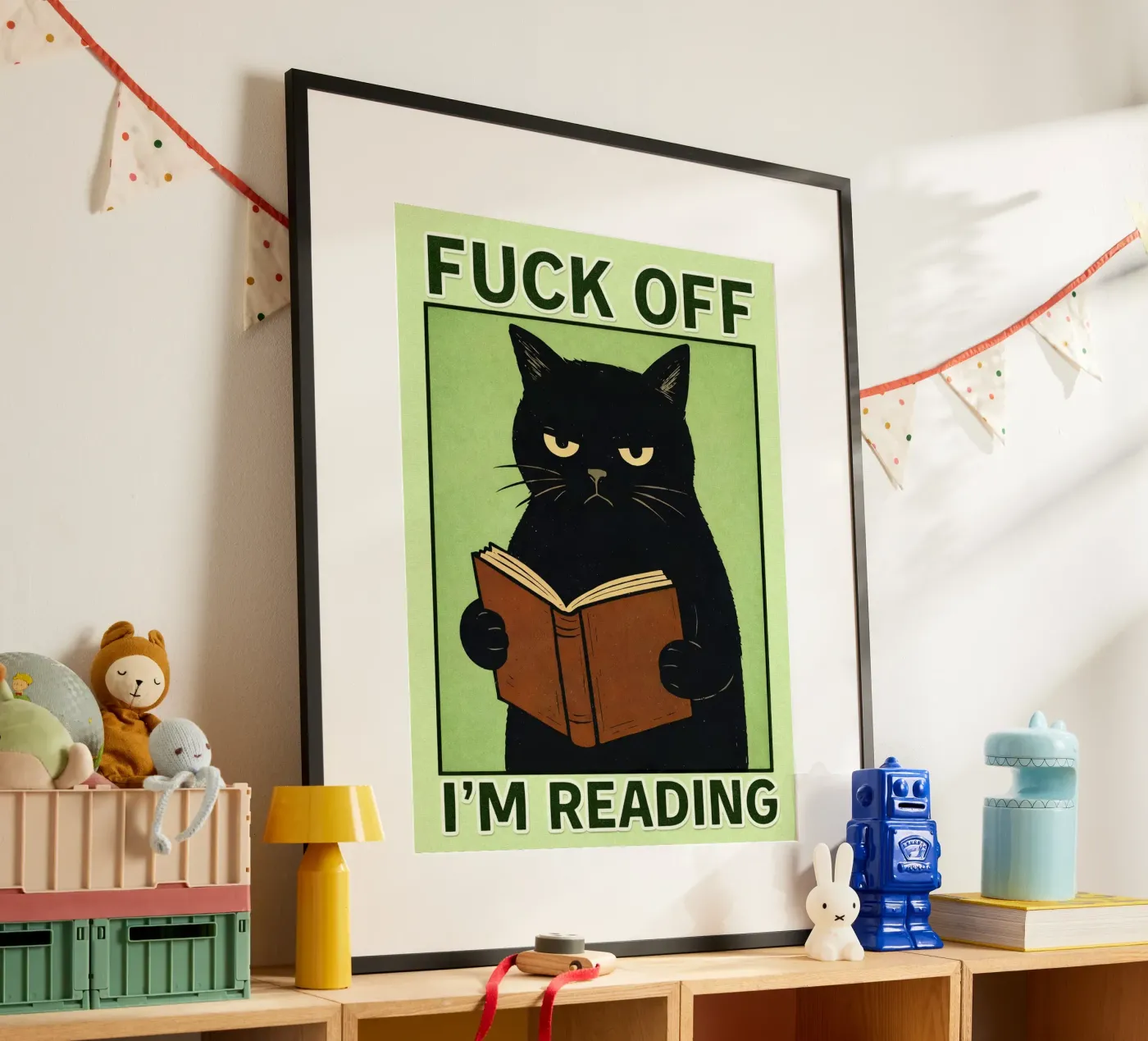 im reading cat Poster von pasadenan