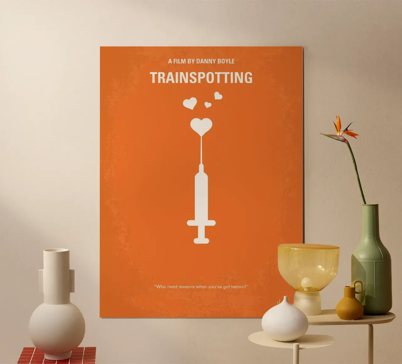 No152 My TRAINSPOTTING minimal movie poster poster con telaio in plastica da Chungkong