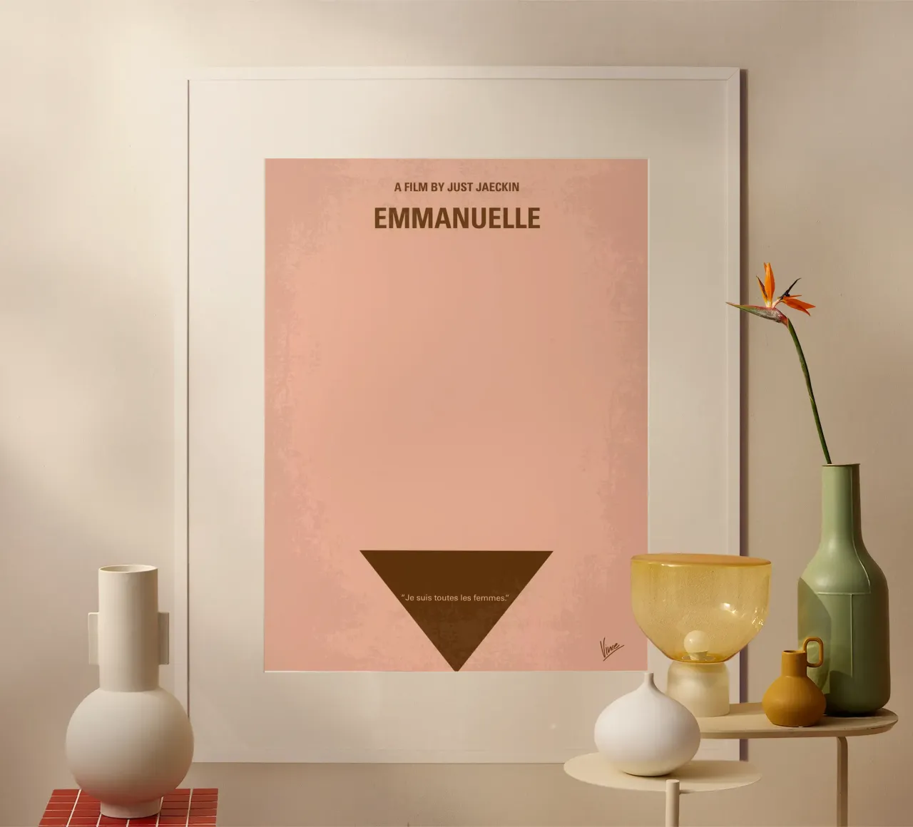 No160 My Emmanuelle minimal movie poster poster con telaio in alluminio da Chungkong