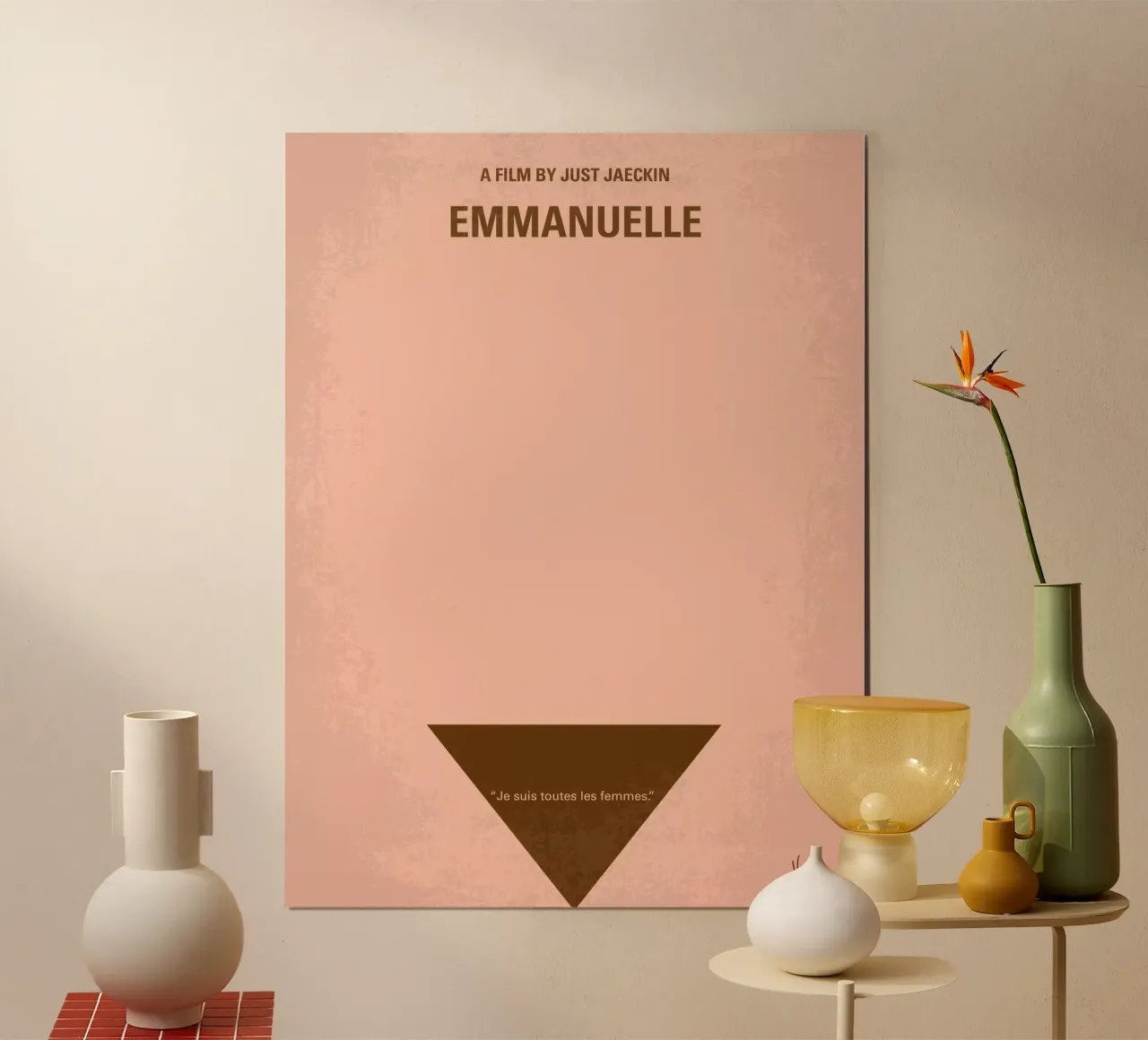 No160 My Emmanuelle minimal movie poster poster con telaio in alluminio da Chungkong