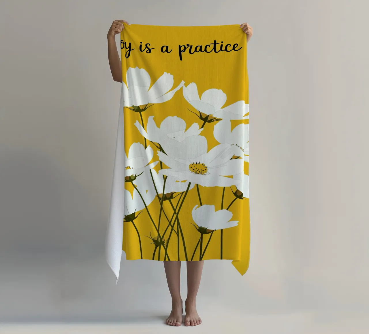 LA GIOIA È UNA PRATICA telo mare da FELICIA