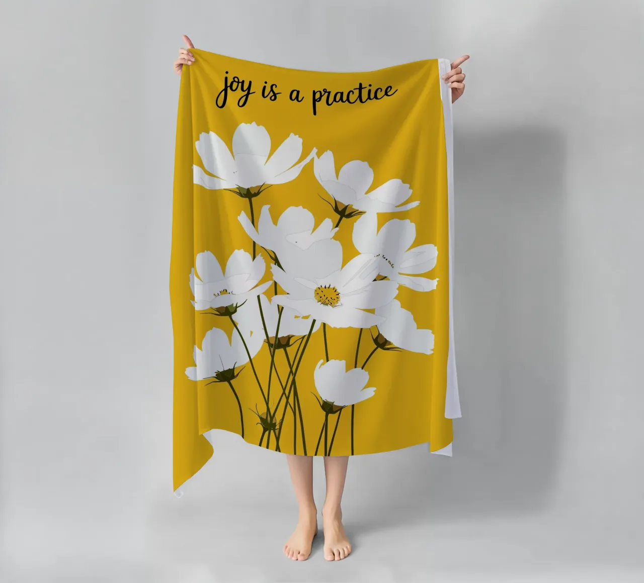 LA GIOIA È UNA PRATICA telo mare da FELICIA