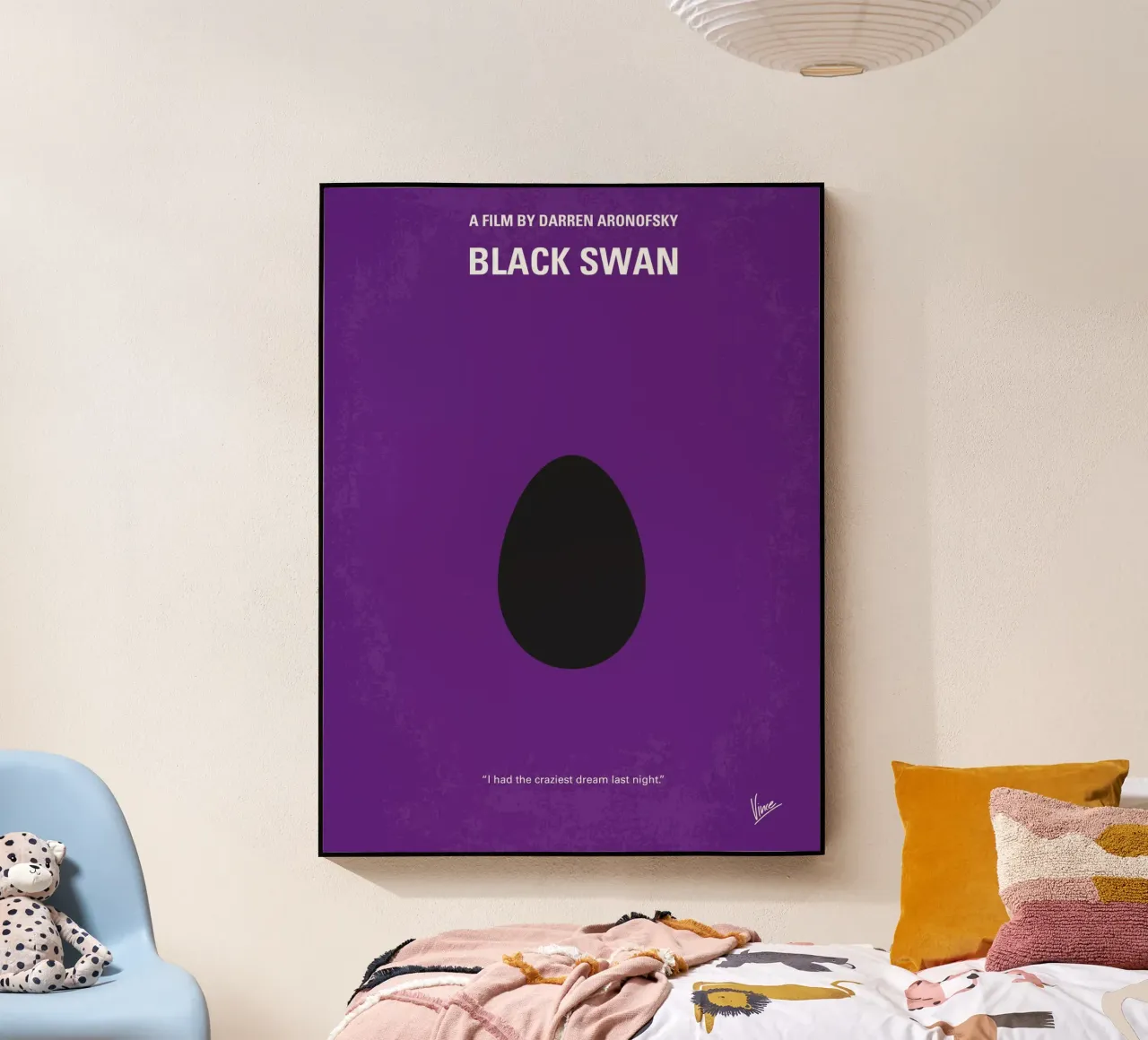 No162 My Black Swan minimal movie poster plexiglas de Chungkong