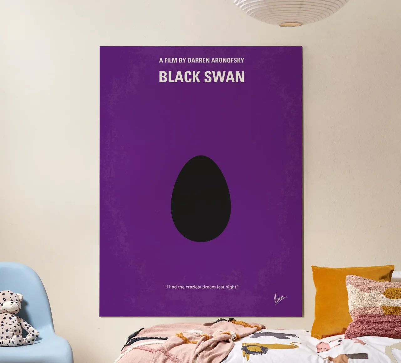 No162 My Black Swan minimal movie poster carta hahnemühle da Chungkong