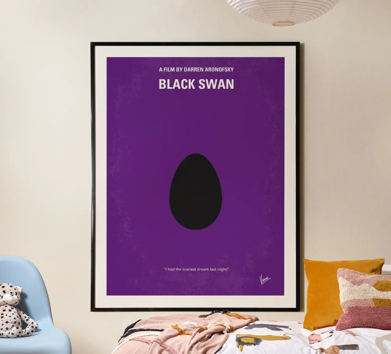 No162 My Black Swan minimal movie poster carta hahnemühle da Chungkong