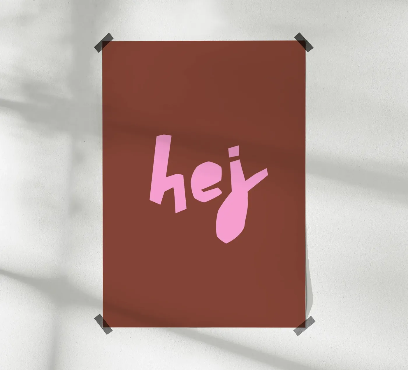 hej Poster von PurePeachCleanLine