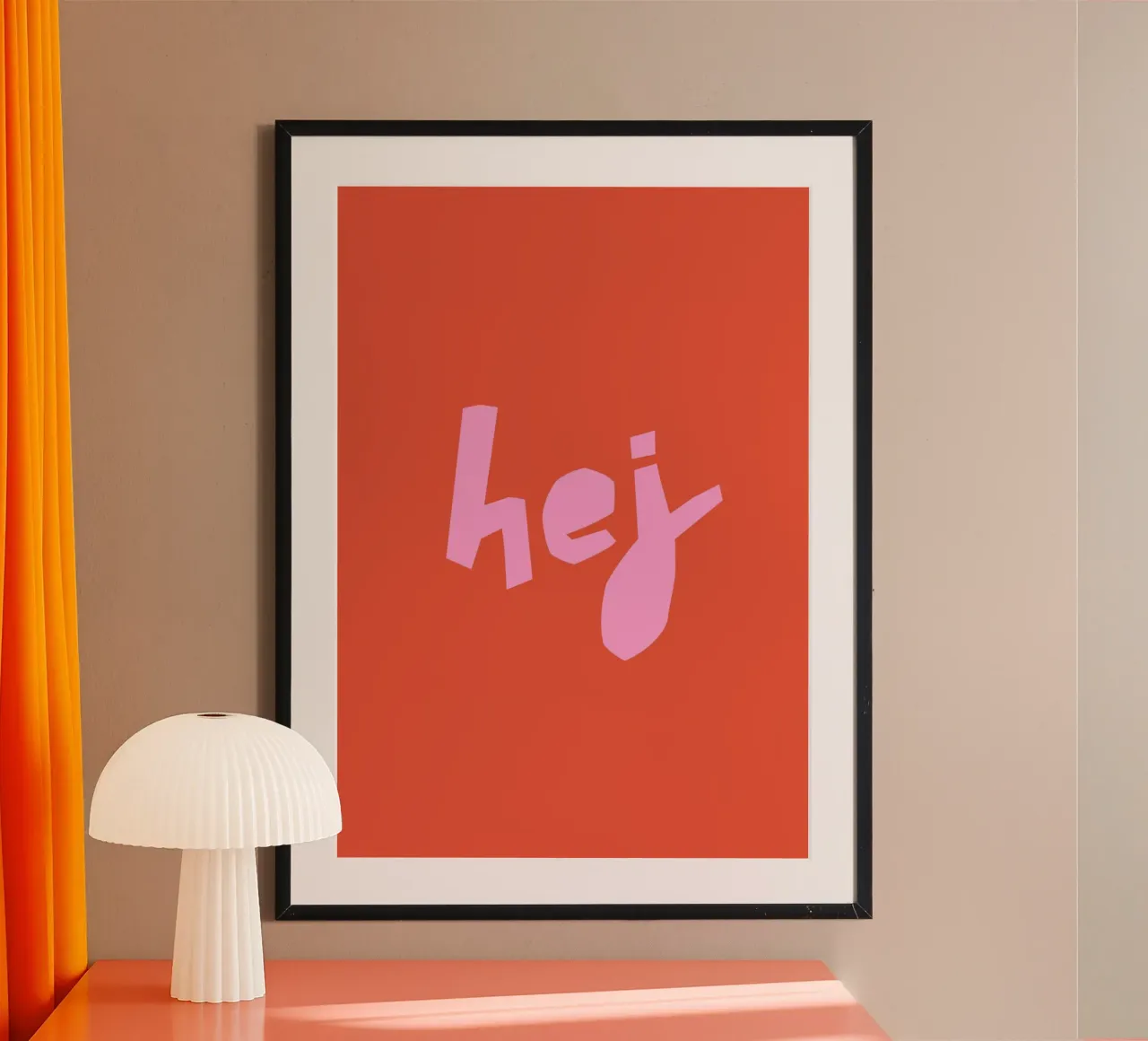 hej poster da PurePeachCleanLine