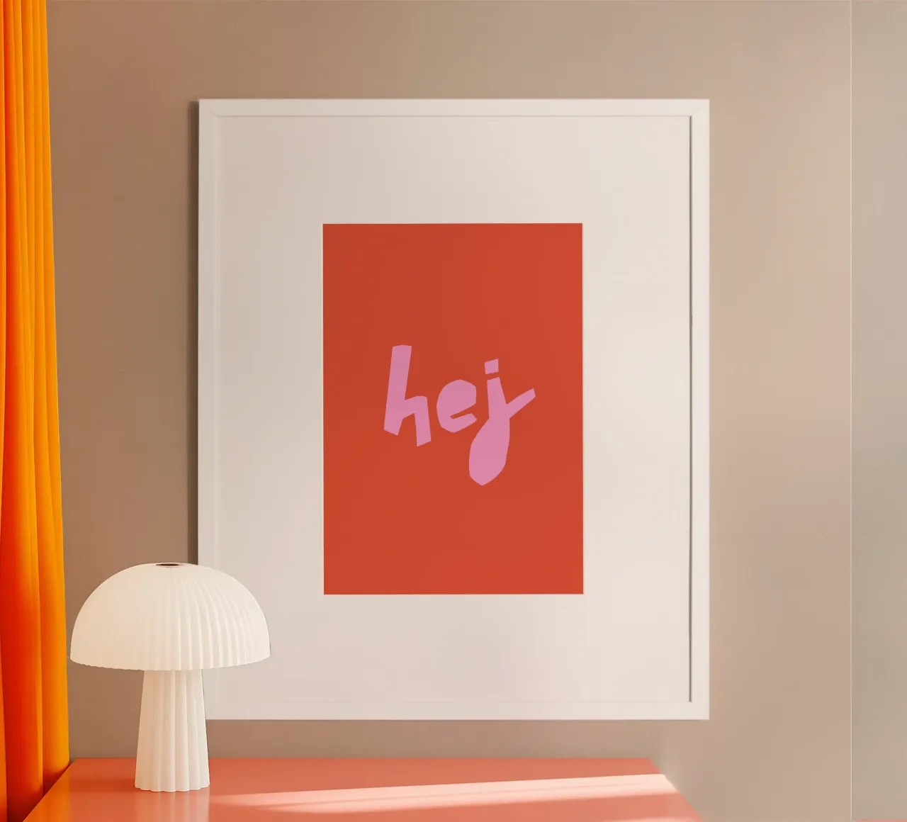 hej poster by PurePeachCleanLine