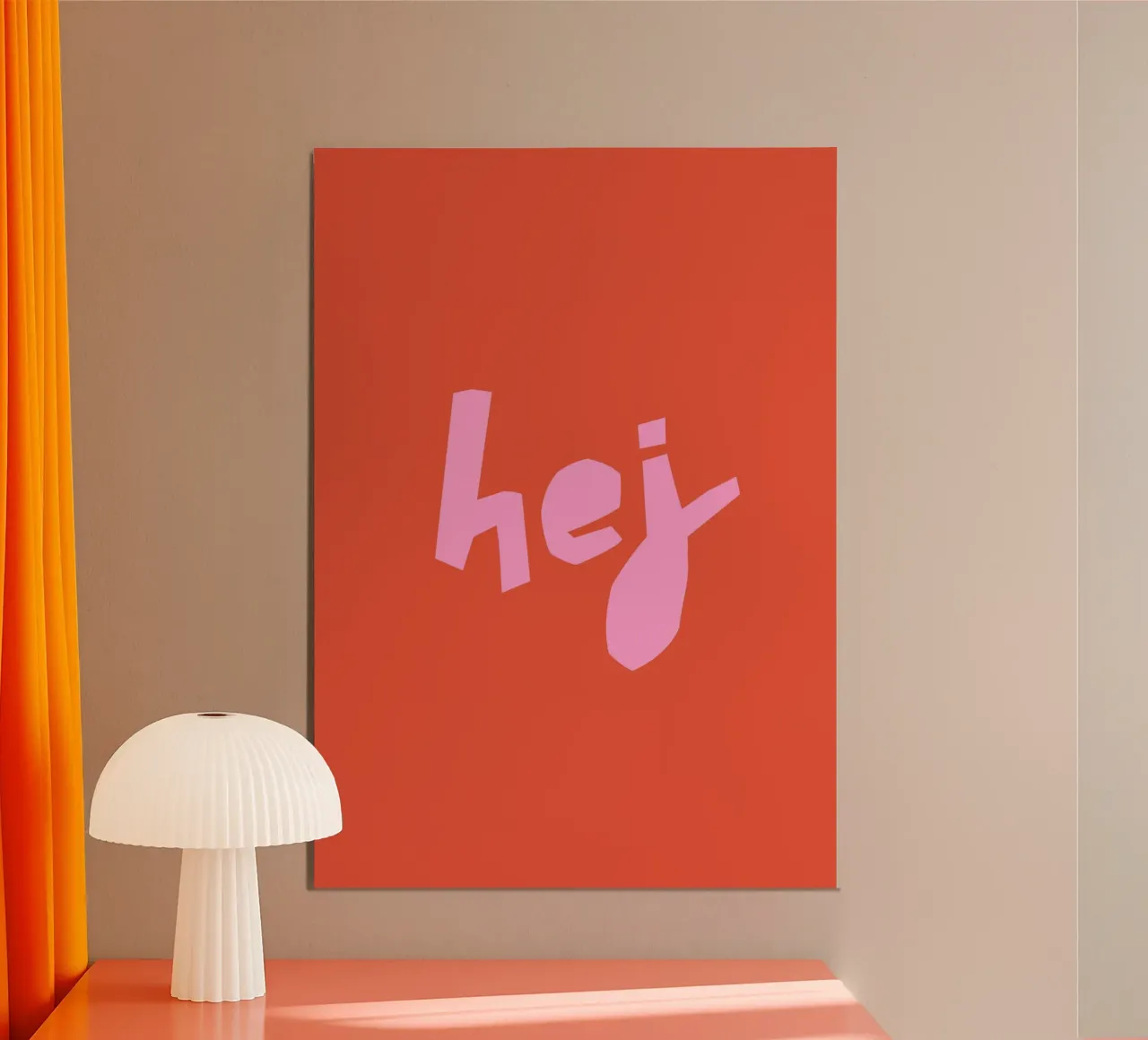 hej poster by PurePeachCleanLine