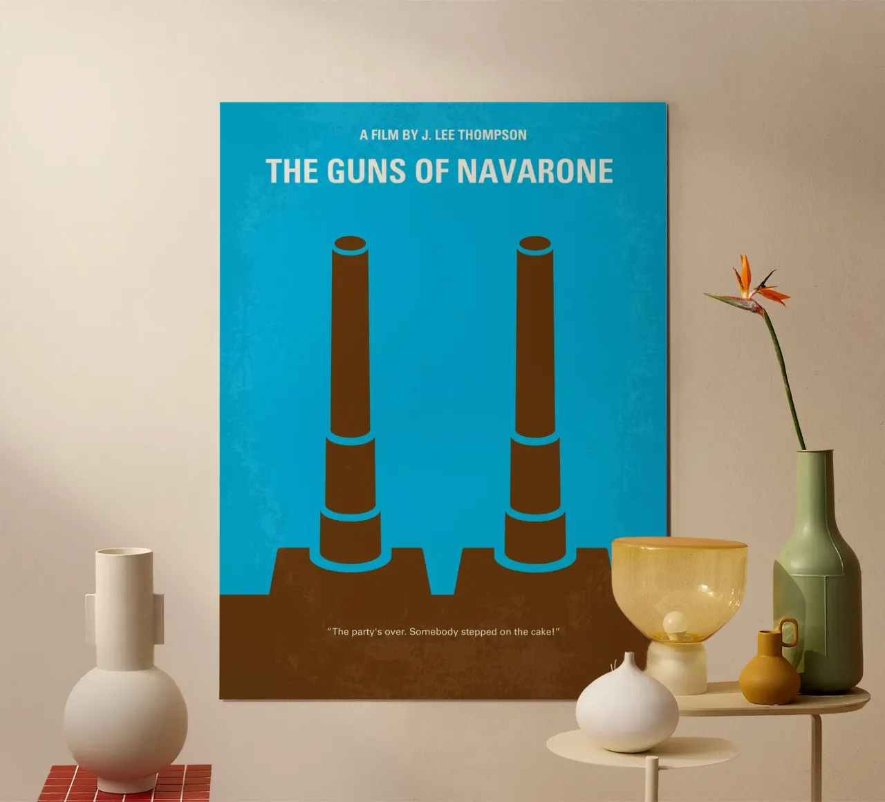 No168 My The Guns of Navarone minimal movie poster carta hahnemühle da Chungkong