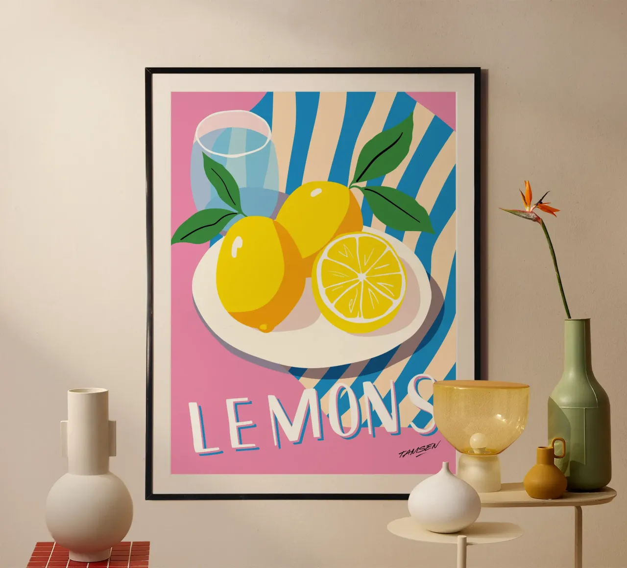 Lemon poster by Tamsen Design