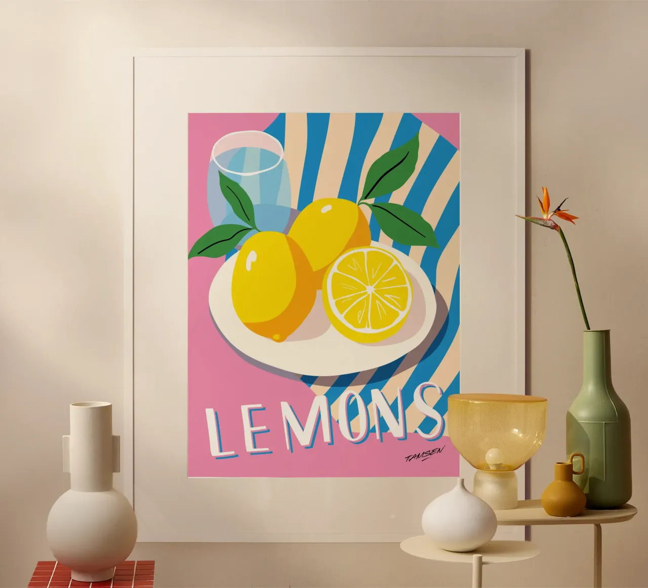 Lemon poster by Tamsen Design