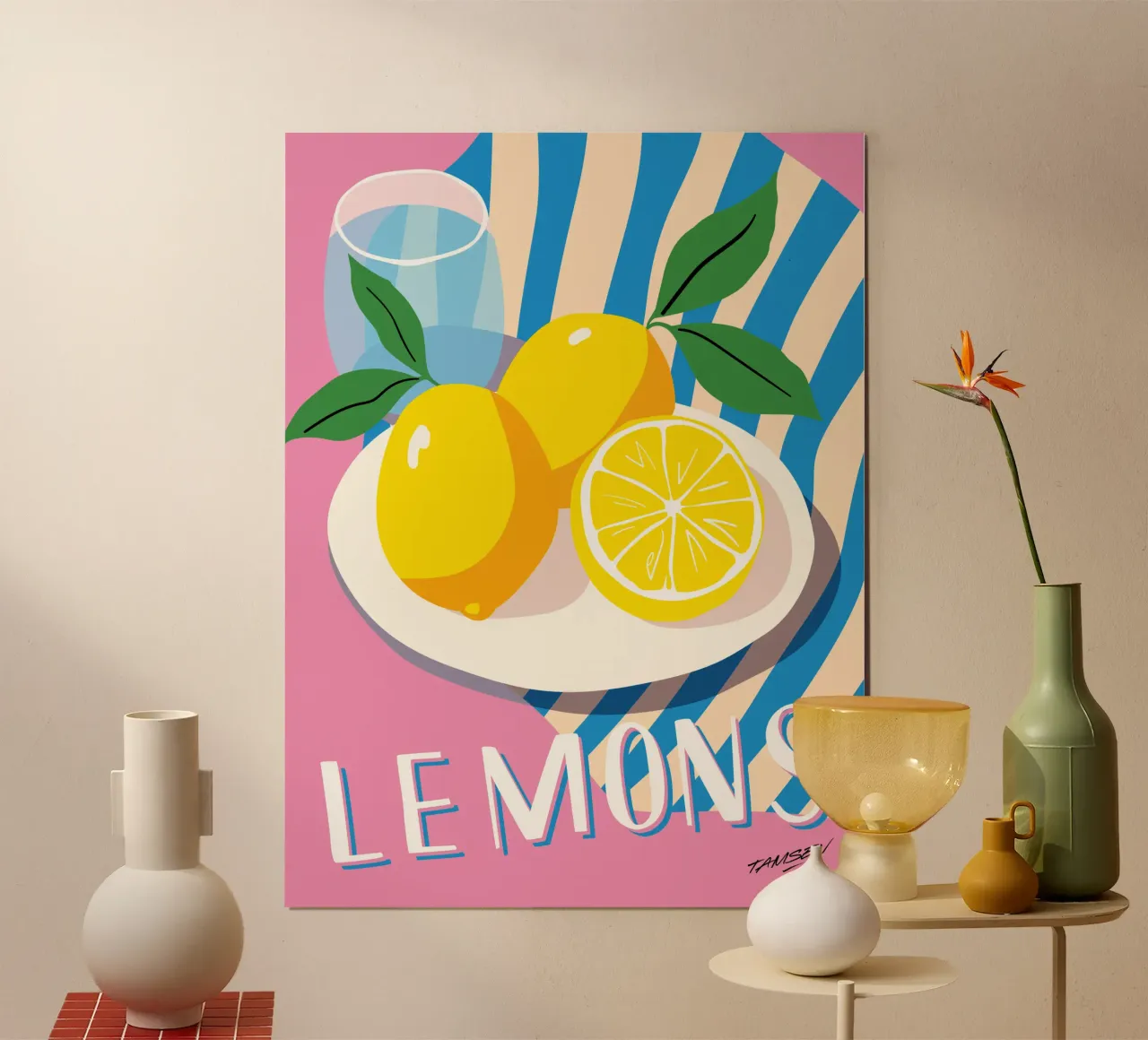 Lemon poster by Tamsen Design