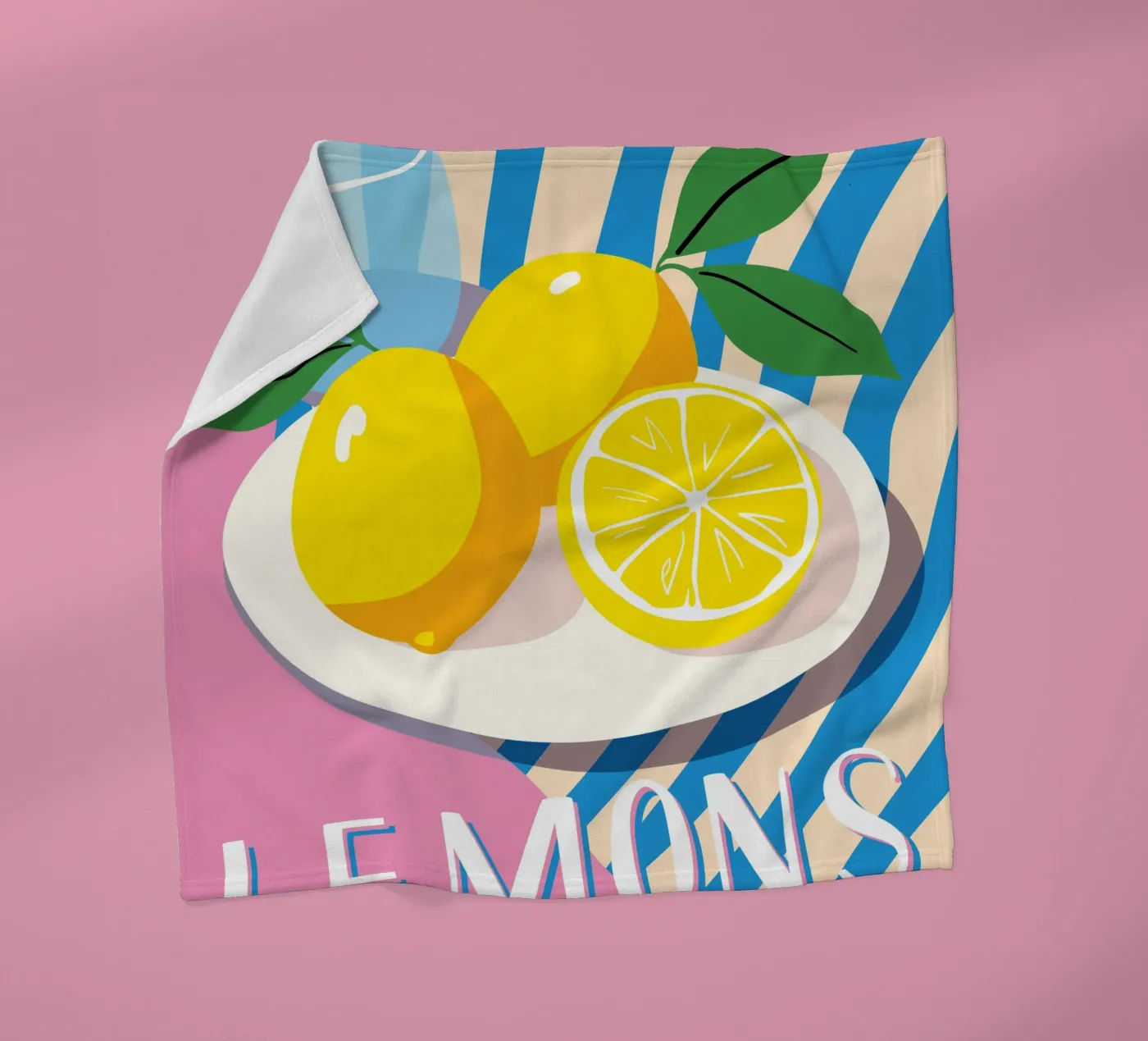 Zitrone Fleecedecke von Tamsen Design