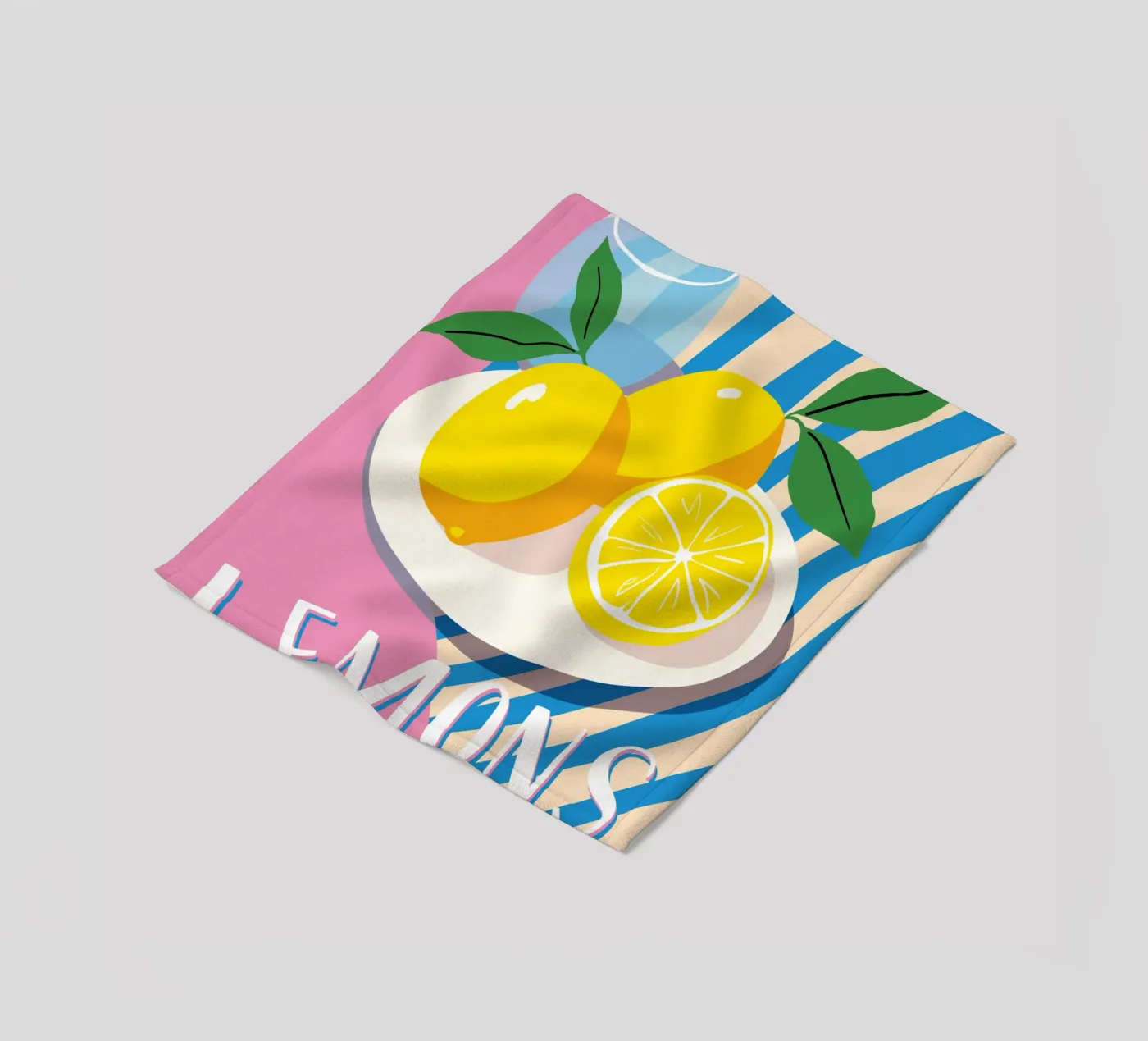 Zitrone Fleecedecke von Tamsen Design