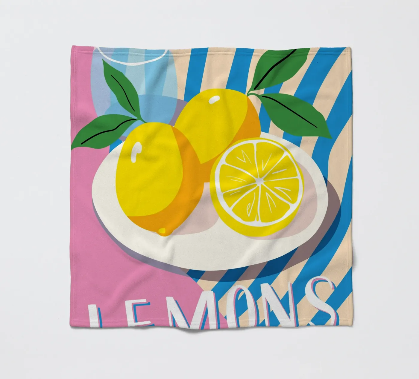 Zitrone Fleecedecke von Tamsen Design