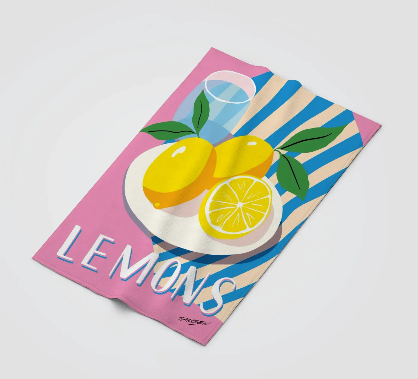 Zitrone Fleecedecke von Tamsen Design