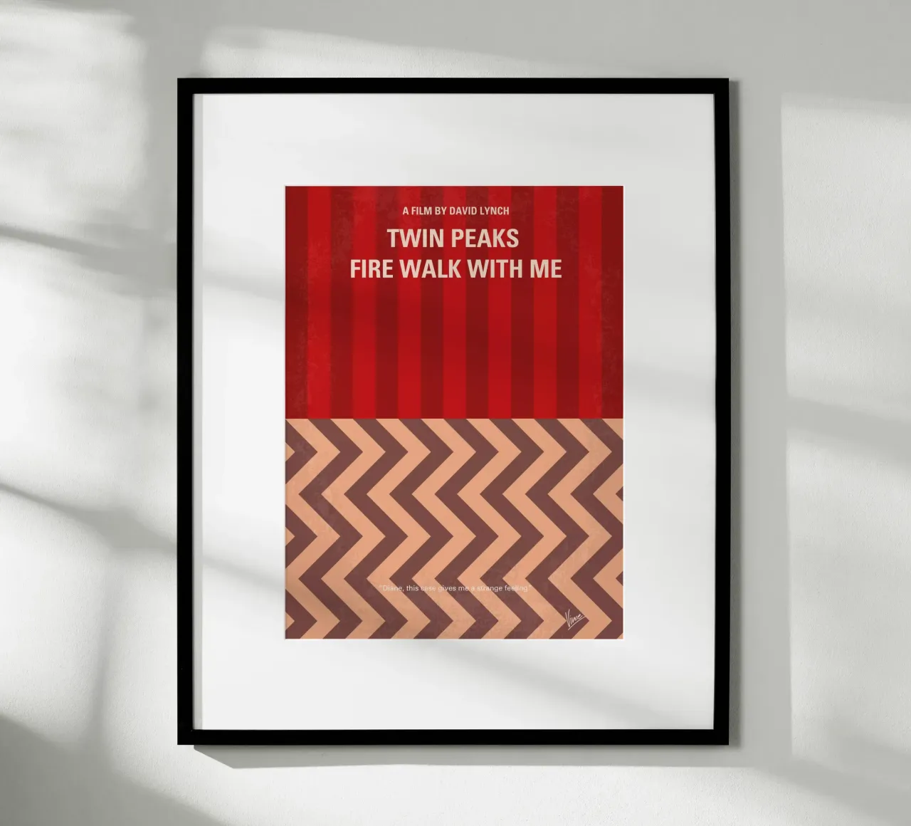 No169 My Fire walk with me minimal movie poster poster da Chungkong