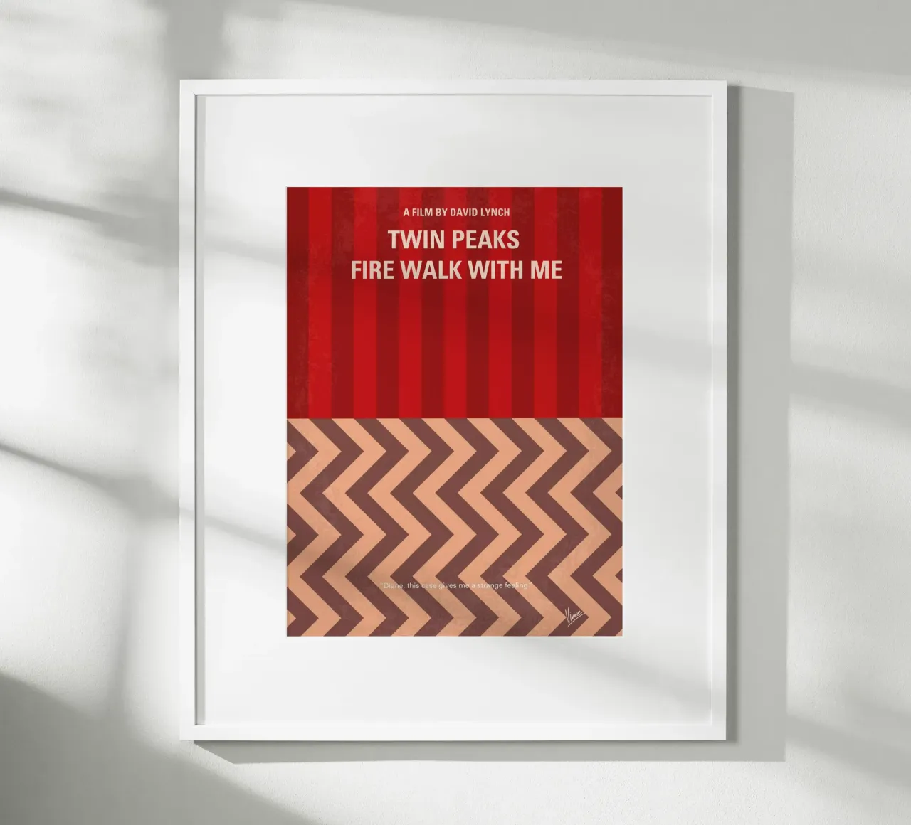 No169 My Fire walk with me minimal movie poster poster da Chungkong