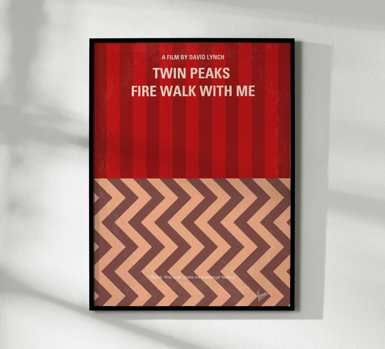 No169 My Fire walk with me minimal movie poster poster da Chungkong