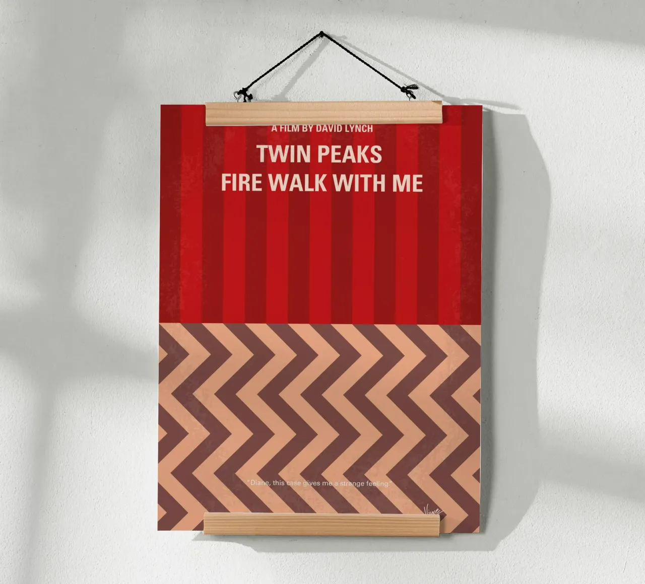 No169 My Fire walk with me minimal movie poster poster da Chungkong