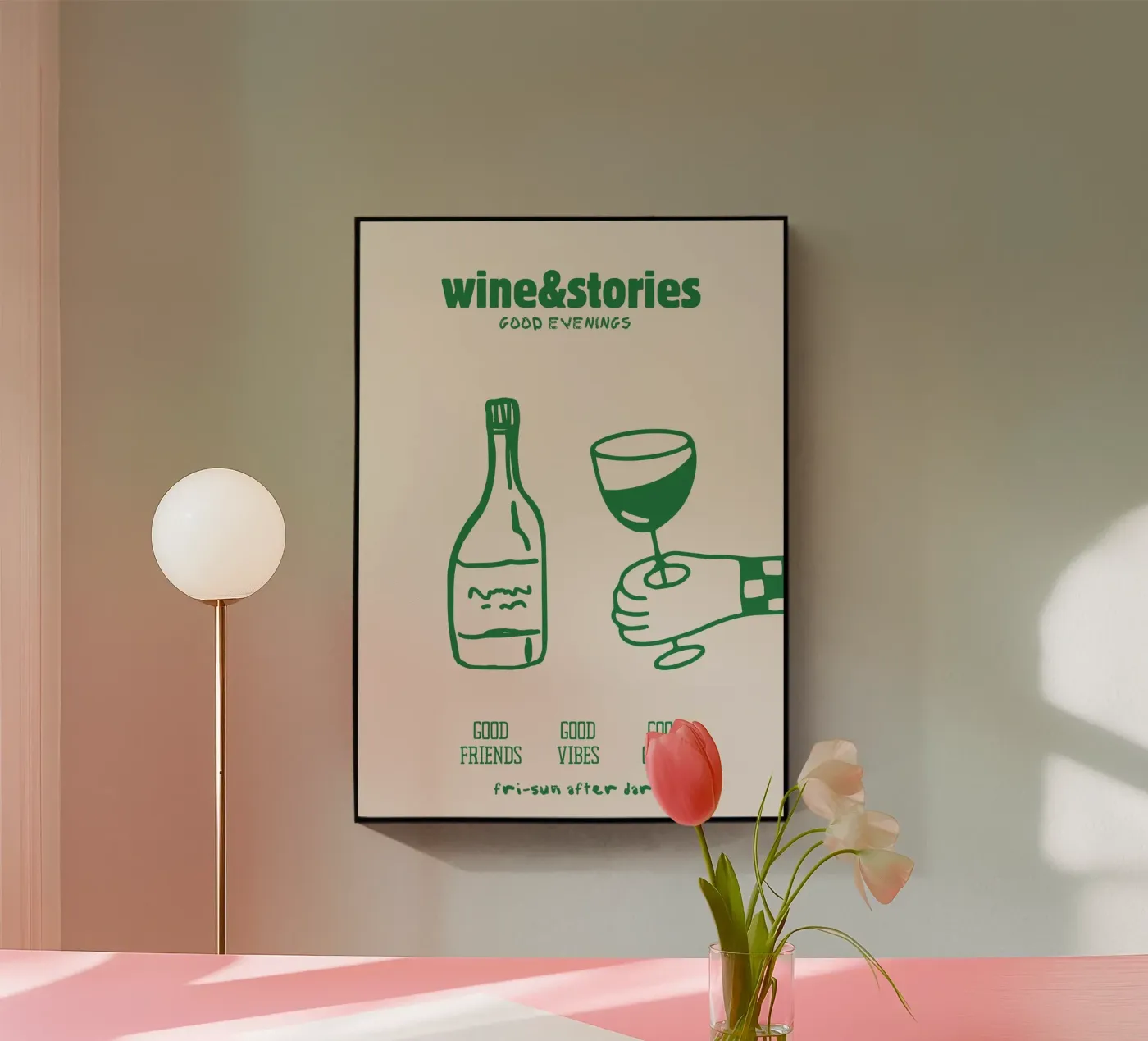 Wine & Stories plexiglass da PurePeachCleanLine