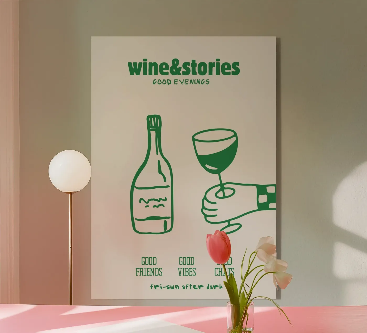 Wine & Stories plexiglass da PurePeachCleanLine