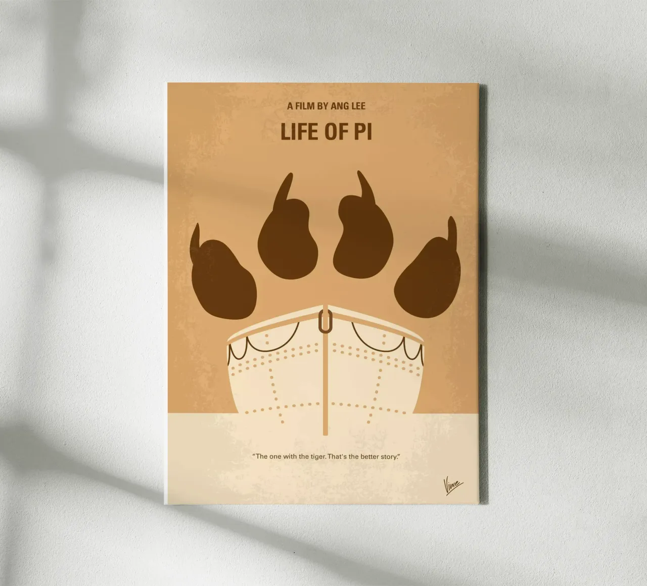 No173 My Life of Pi minimal movie poster tela da Chungkong