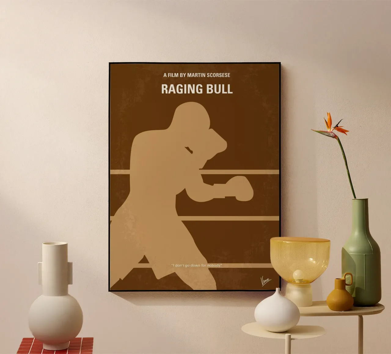 No174 My Raging Bull minimal movie poster plexiglass da Chungkong