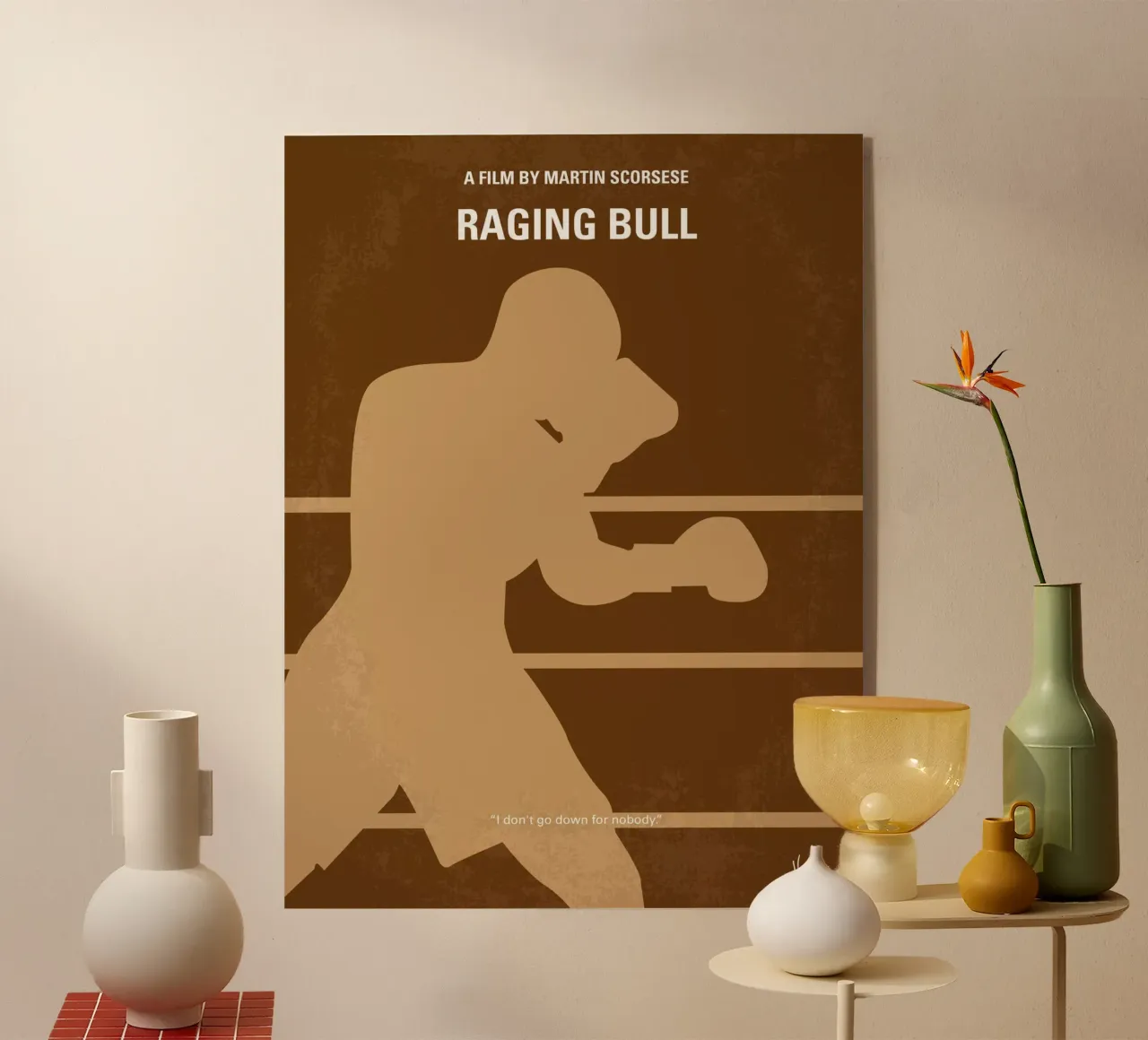 No174 My Raging Bull minimal movie poster plexiglass da Chungkong