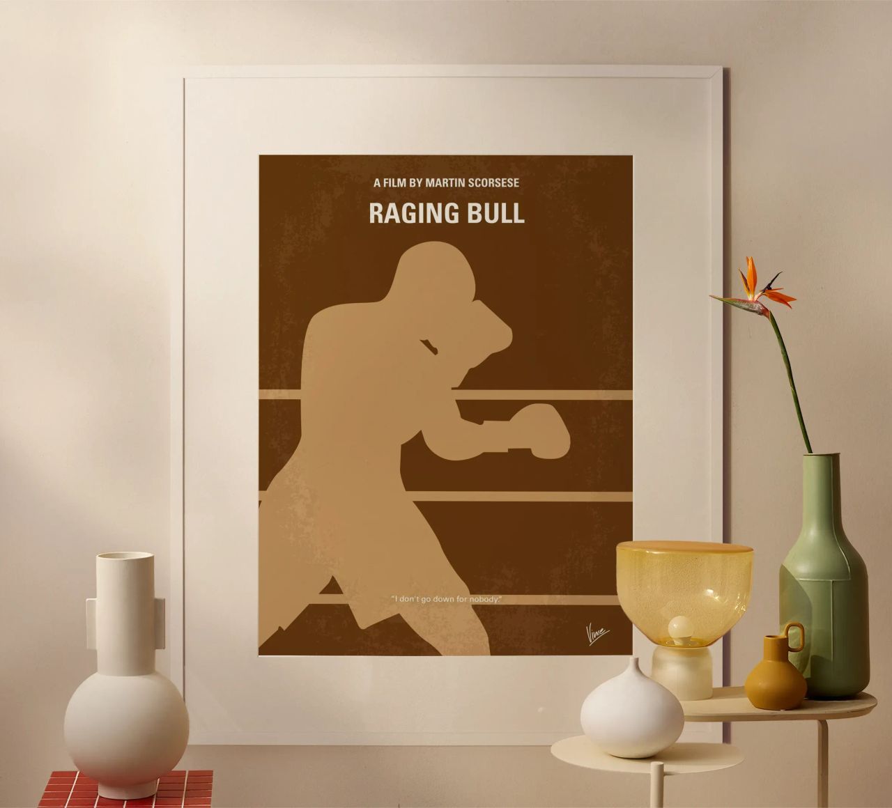 No174 My Raging Bull minimal movie poster poster by Chungkong
