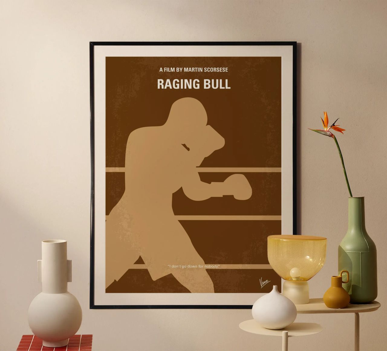 No174 My Raging Bull minimal movie poster poster by Chungkong