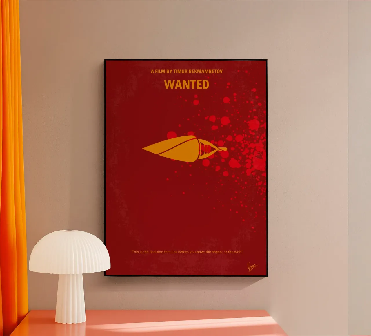 No176 My Wanted minimal movie poster plexiglass da Chungkong