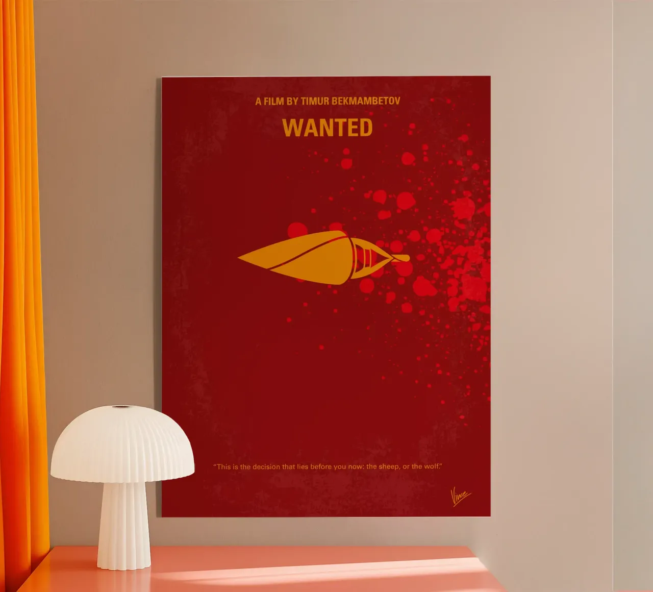 No176 My Wanted minimal movie poster plexiglass da Chungkong
