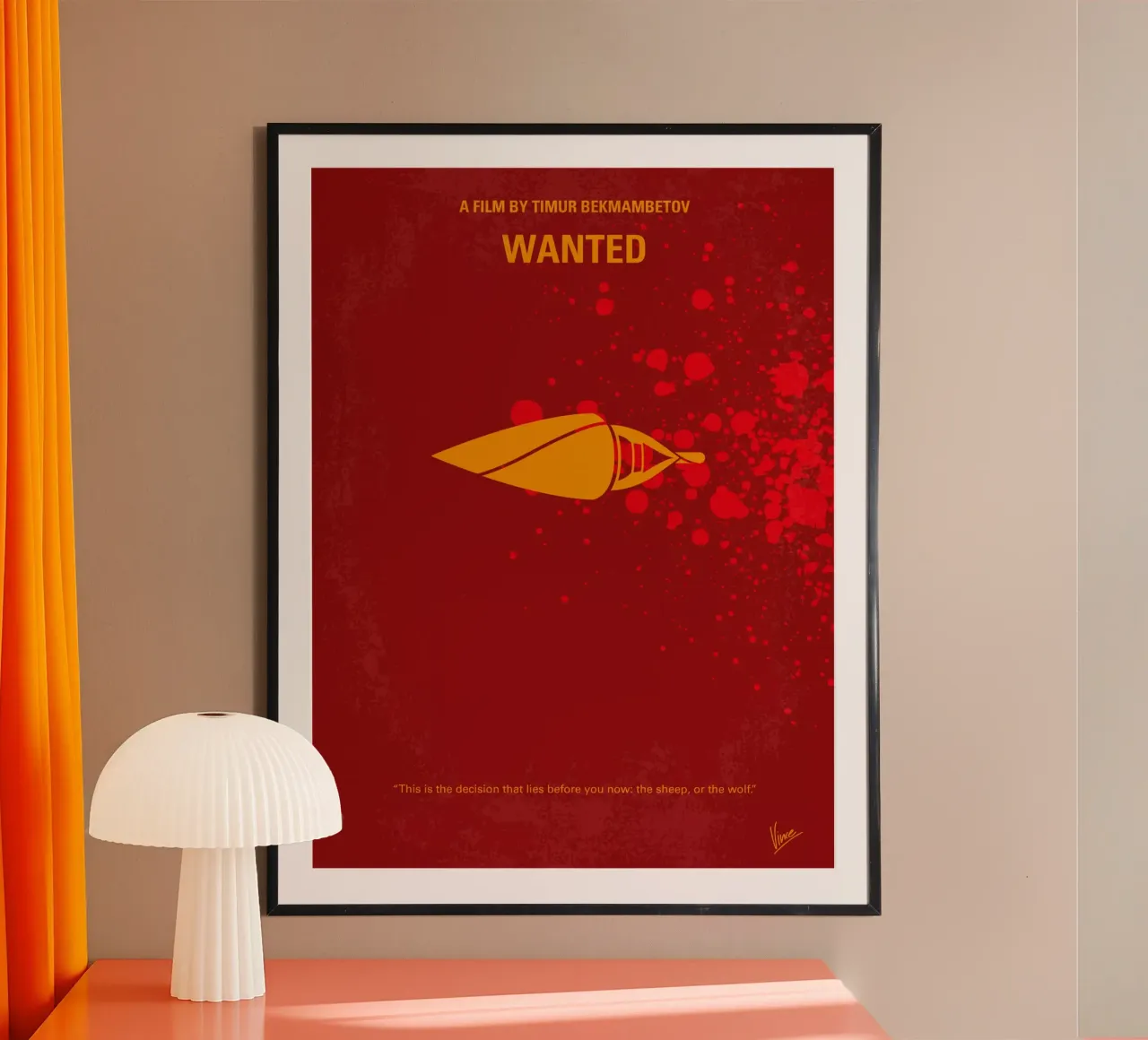No176 My Wanted minimal movie poster poster con telaio in alluminio da Chungkong