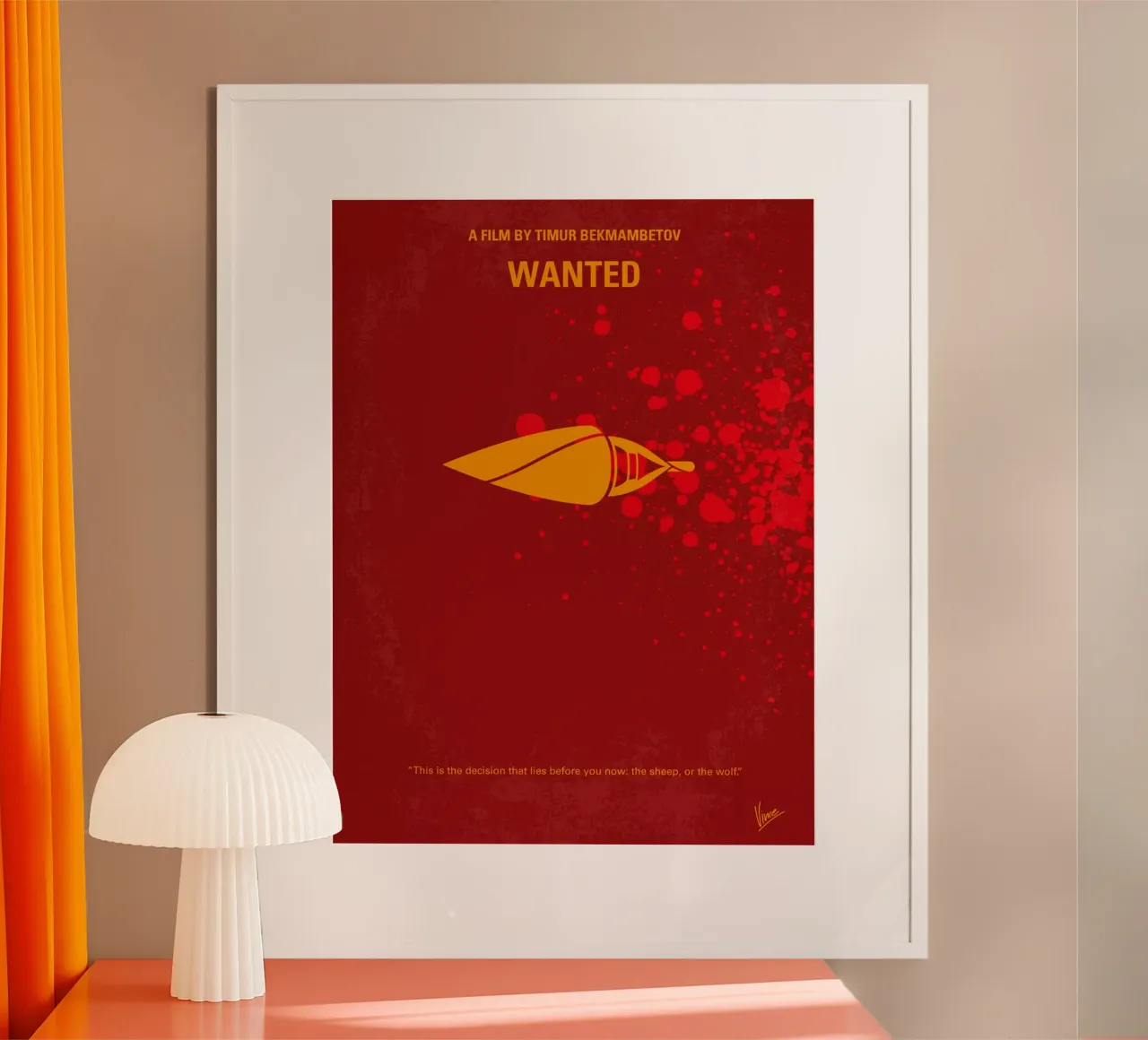 No176 My Wanted minimal movie poster poster con telaio in alluminio da Chungkong