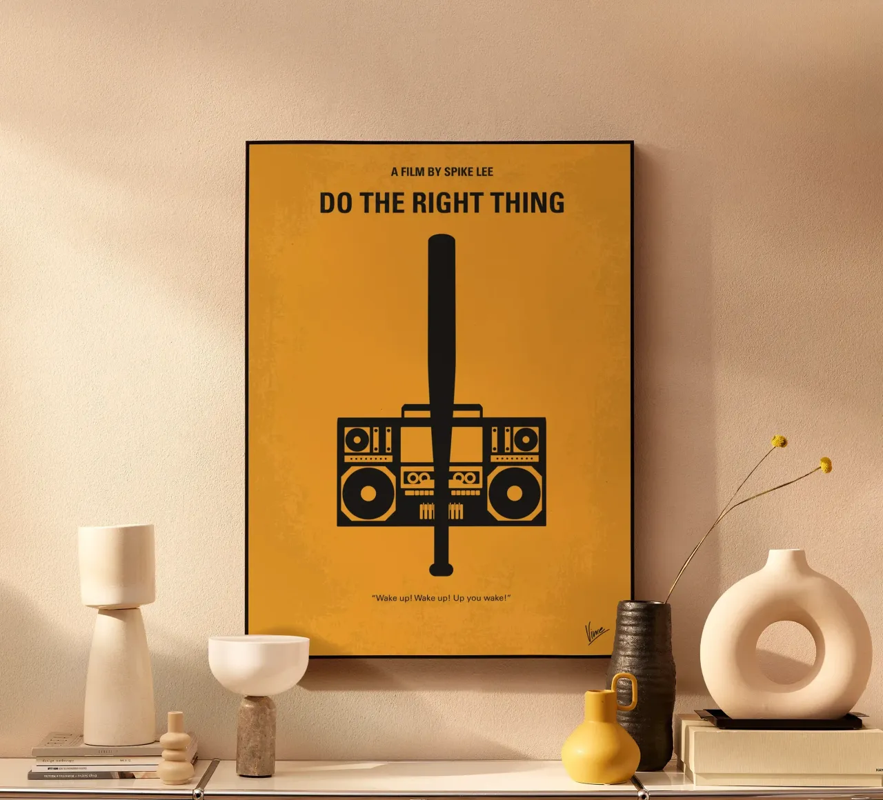 No179 My Do the right thing minimal movie poster plexiglass da Chungkong