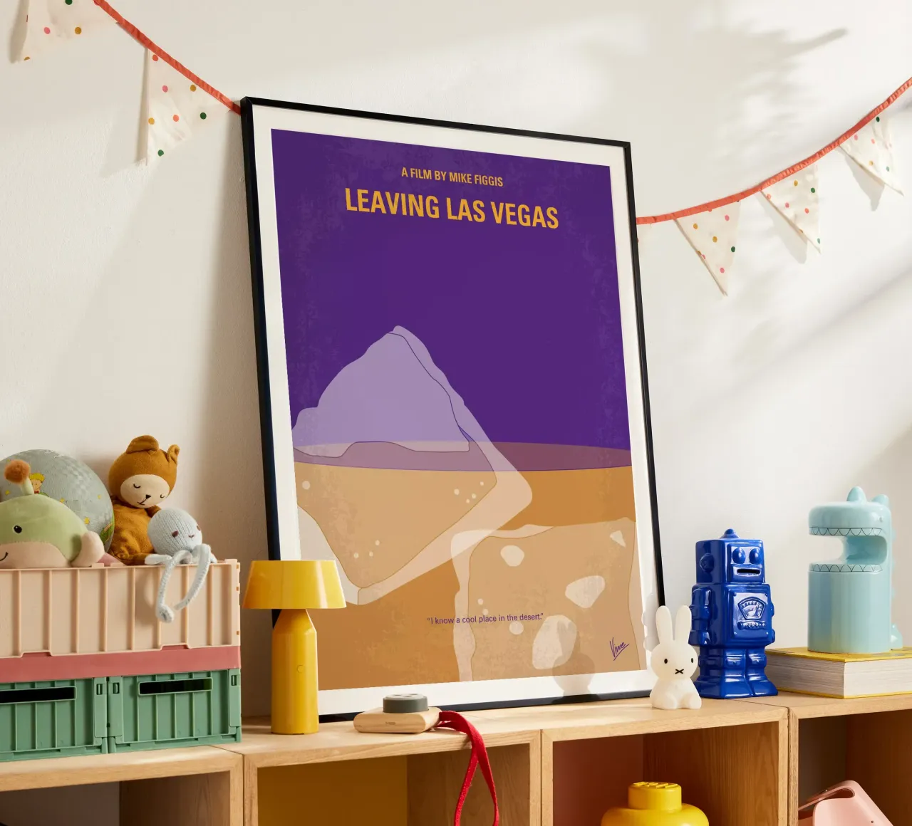 No180 My Leaving Las Vegas minimal movie poster poster con telaio in legno da Chungkong