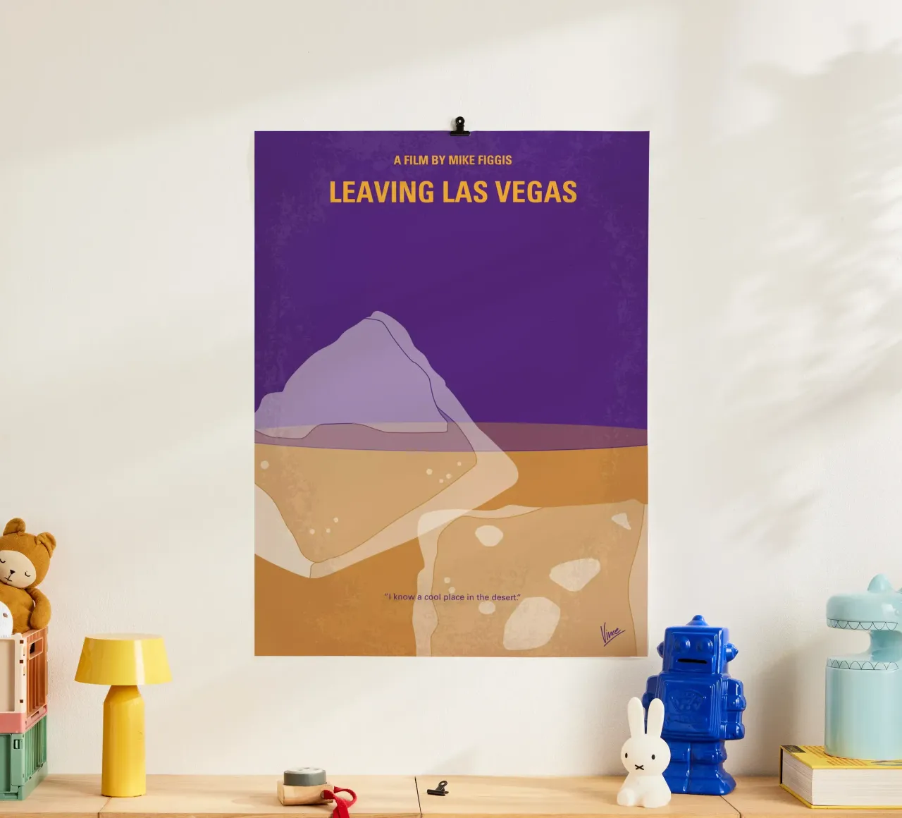 No180 My Leaving Las Vegas minimal movie poster poster con telaio in legno da Chungkong