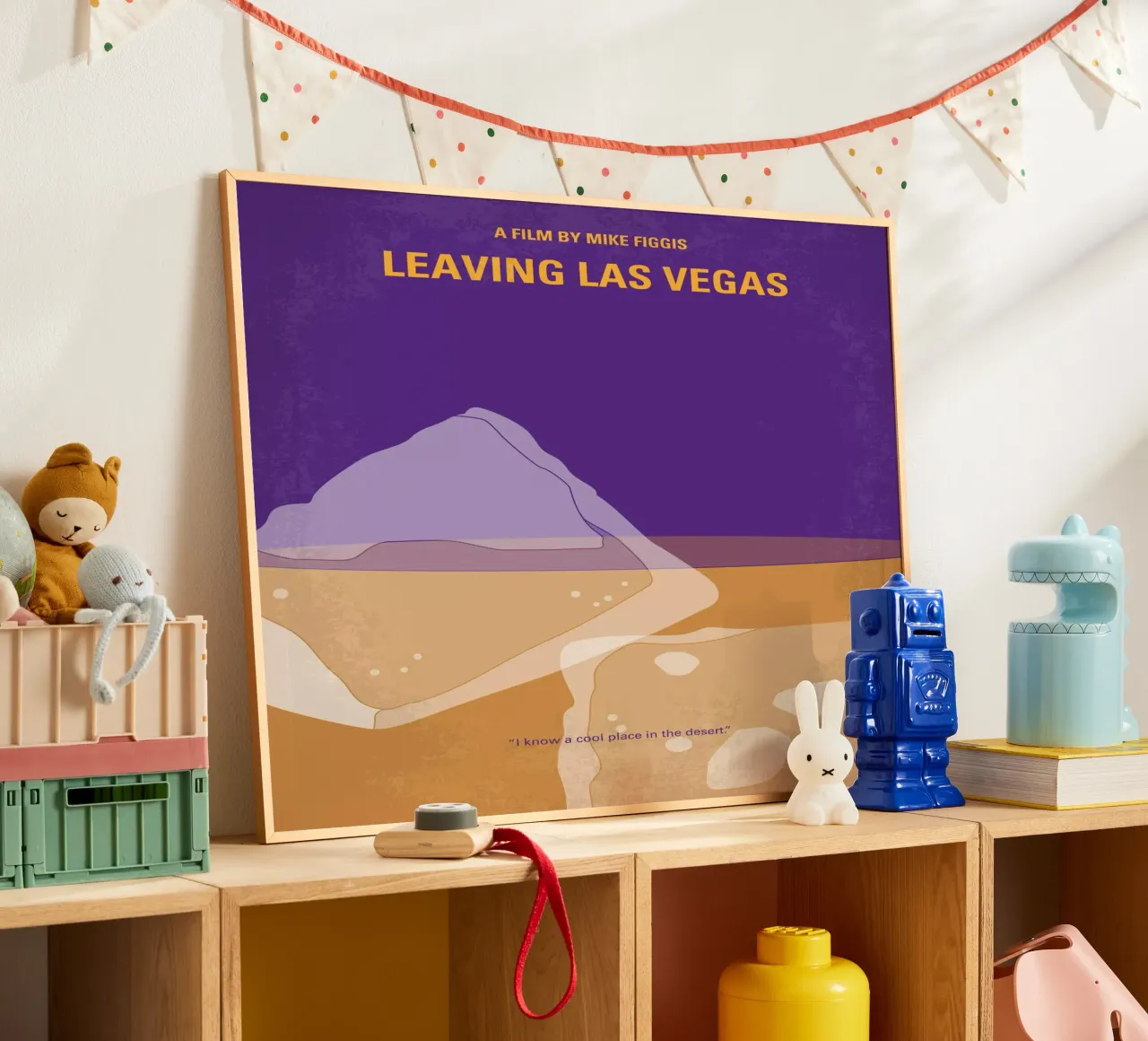 No180 My Leaving Las Vegas minimal movie poster poster con telaio in legno da Chungkong