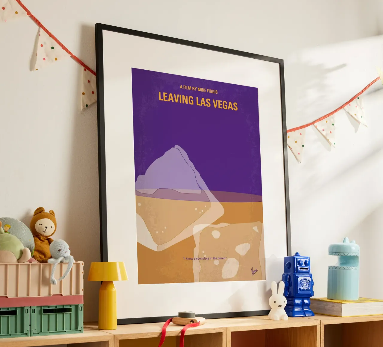 No180 My Leaving Las Vegas minimal movie poster poster con telaio in legno da Chungkong
