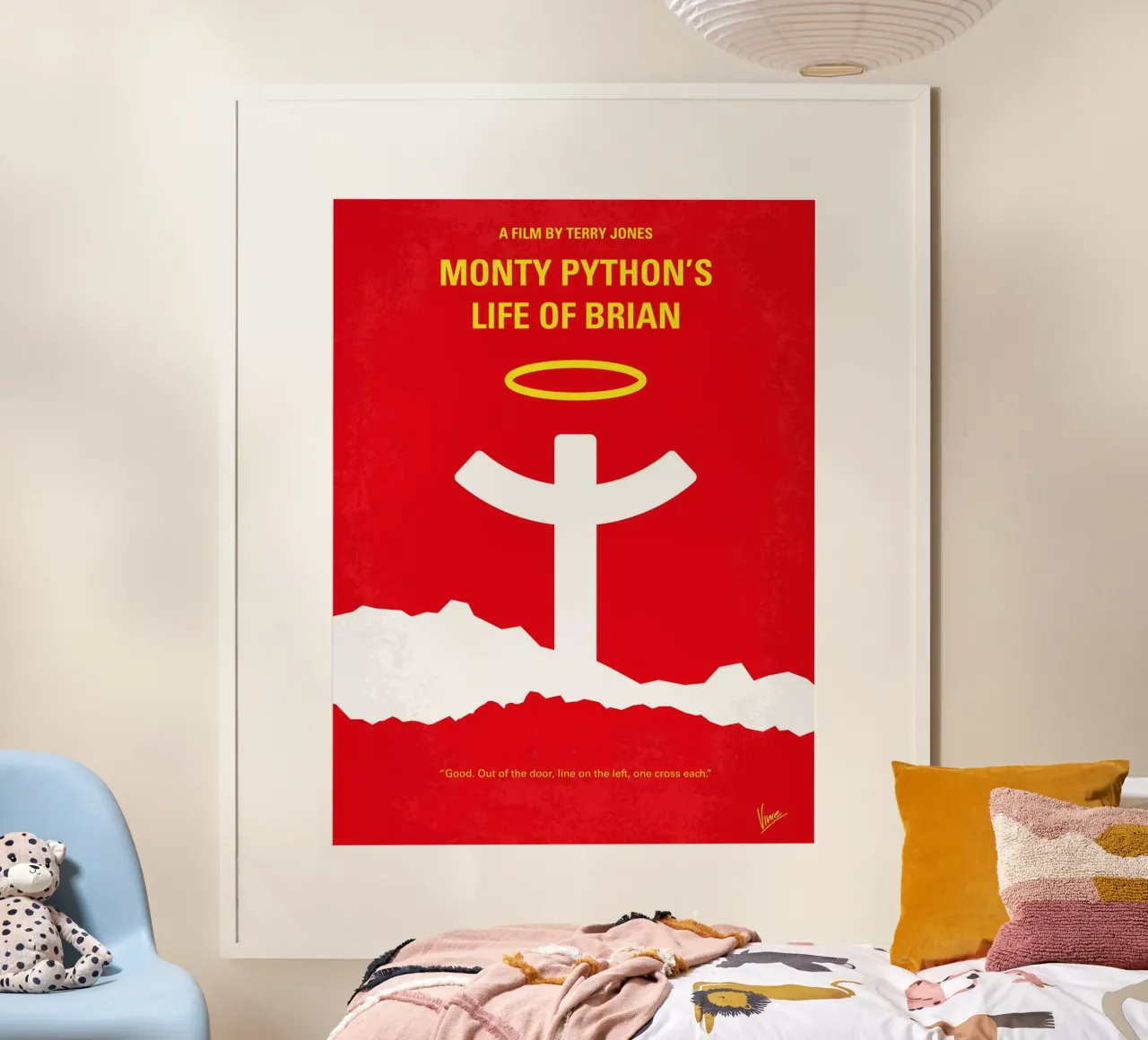 No182 My Life of brian minimal movie poster poster con telaio in plastica da Chungkong