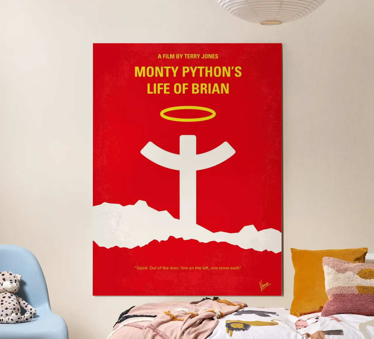 No182 My Life of brian minimal movie poster poster con telaio in plastica da Chungkong