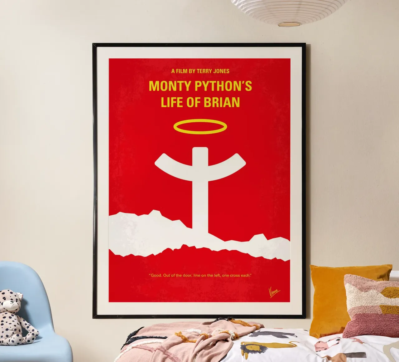 No182 My Life of brian minimal movie poster poster con telaio in plastica da Chungkong