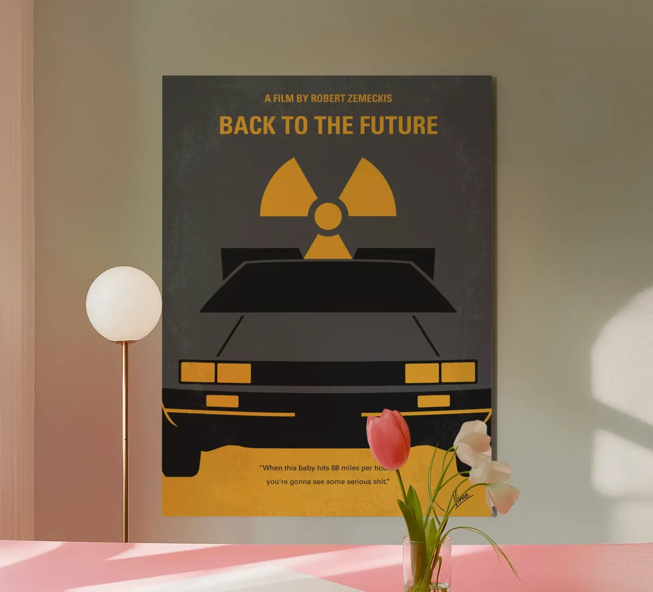 No183 My Back to the Future minimal movie poster part 1 alluminio dibond da Chungkong