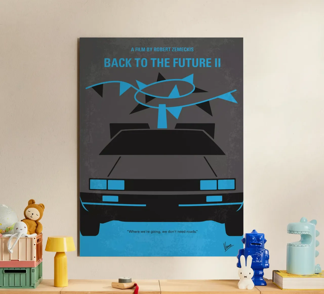 No183 My Back to the Future minimal movie poster part 2 alluminio dibond da Chungkong