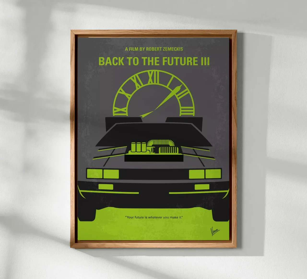 No183 My Back to the Future minimal movie poster part 3 alluminio dibond da Chungkong