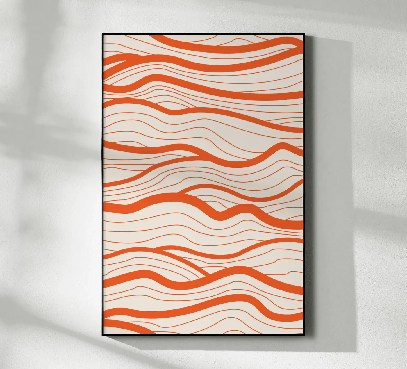 Abstract Orange Waves Acryl-Glas von Natural Landscapes by Palmartprints