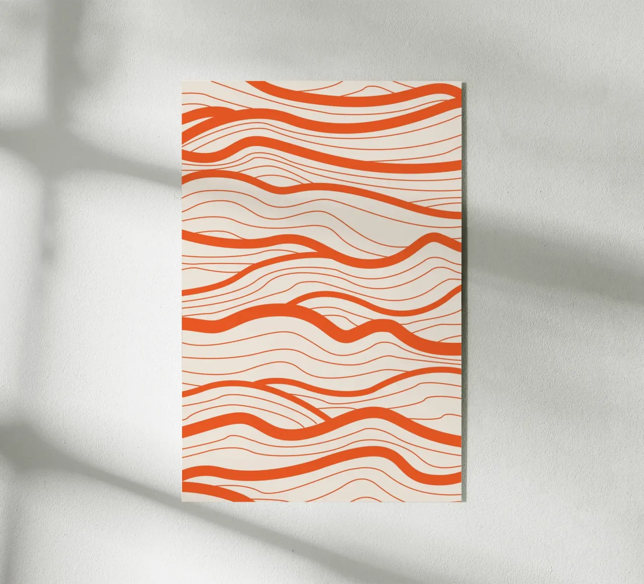 Abstract Orange Waves plexiglass da Natural Landscapes by Palmartprints